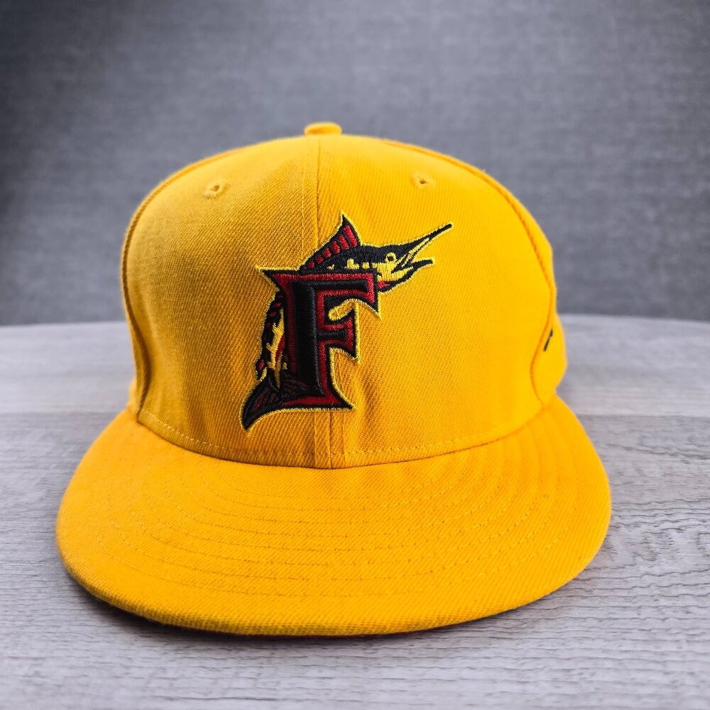 New Era 59Fifty Florida Marlins 10th Anniversary Baseball Hat 7 5/8 Copper Stone